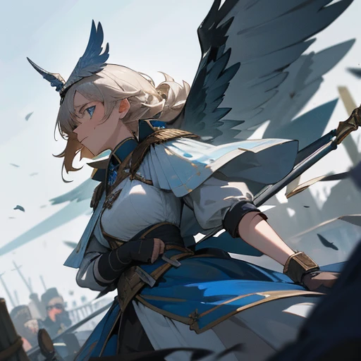 Une Valkyrie impétueuse et guerrière, maniant une épée géante avec une force redoutable. Son cri de guerre est capable de fendre les cieux.