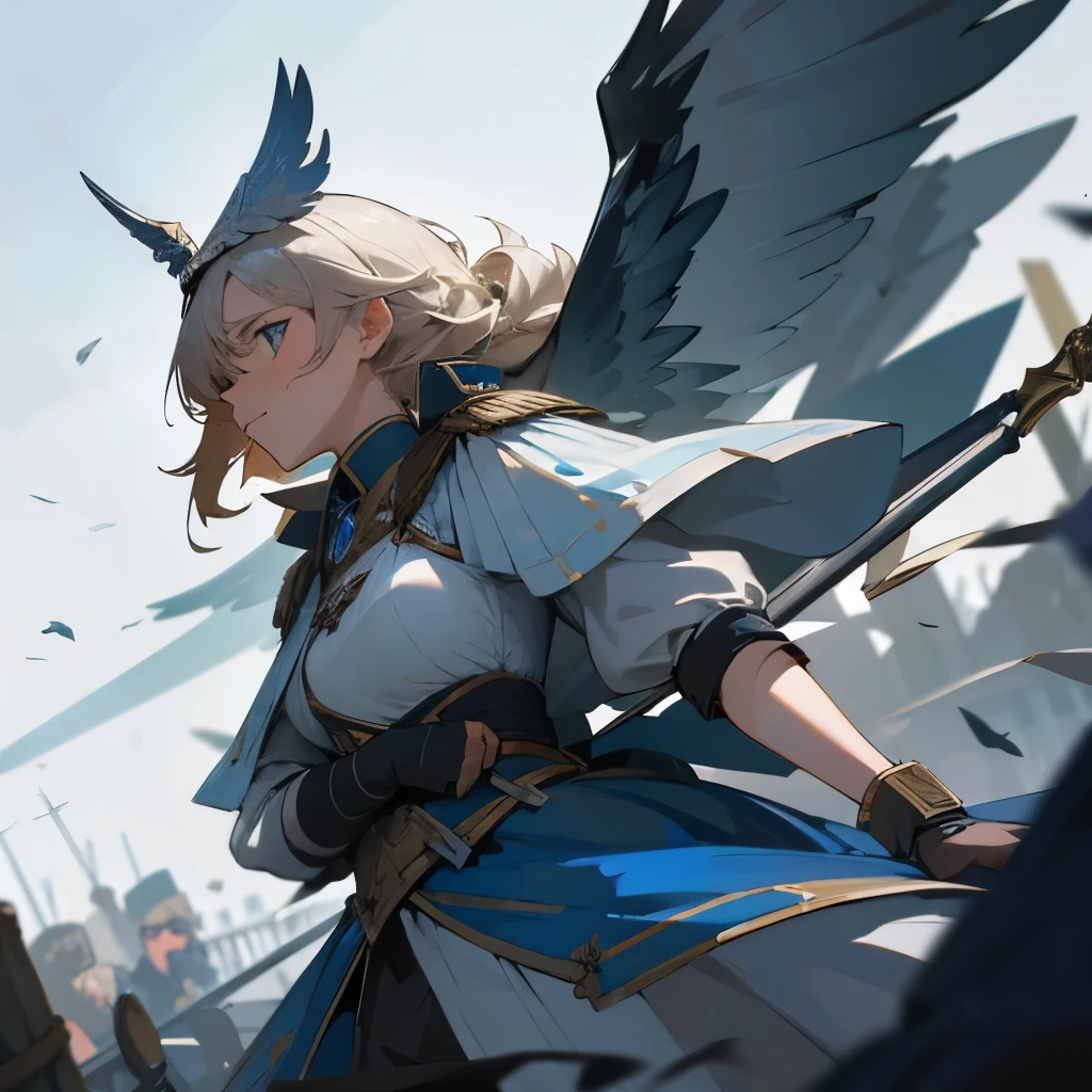 Une Valkyrie impétueuse et guerrière, maniant une épée géante avec une force redoutable. Son cri de guerre est capable de fendre les cieux.