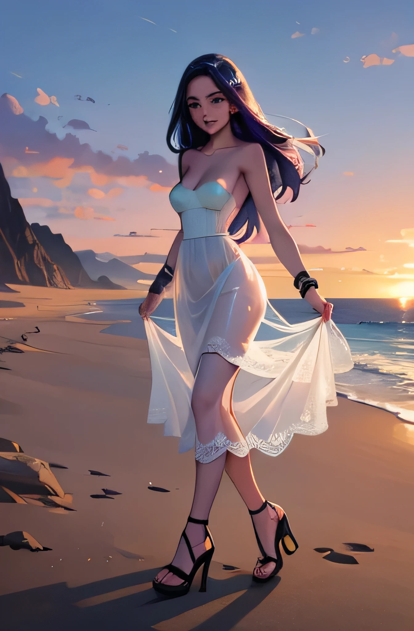 ariablaze from my little pony ,ariablaze as a girl , female body , Slender body , (((wind blowing))), out door ,desert , (beach in background) , (((walking toward))), posing, bent back ,(((sheer lace transparent dress))) , sexy pose , erotic , topless , exposed genitals , lust in her face , sexual pleasured face , escaty of lust , breasts are visible , wear high heels , wide angles ,pubic hair ,feet , vagina is visible ,naked , nude , full body is visible ,relaxed ,orgasm , sexy pose , sexy face, bracelets , big breasts , lush breasts , Bulky Breasts , voluminous breasts ,look at to viewer , eye contact, high quality , detailed , wallpaper , realistic , feet are visible , wide camera angle