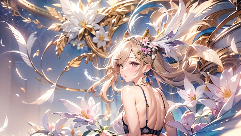 過去最高のmasterpiece、beautiful美しさ, 3D two-dimensional, rich, blonde, skirt, stockings, high heels, star、(Highly detailed CG Unity 8K wallpaper),(masterpiece), (最高quality), (Super detailed), (best work),(best shadow), (sharp eyeliner, eye shadow, fine eye:1.1), (超High resolution,realistic,最高quality,realistic),(8K,RAW photo,最高quality,star),mature woman、sensual curves、huge breasts、thighs、bubble、お尻のmasterpiece, 最高quality, Super detailed, full body shot, mature woman, beautiful mature woman, nightgown and underwear, enchanting smile, thick lips, Chubby lips, blush, looking at the viewer, provocative expression, beautifulhair型, cleavage, Plump、curvy hips、attractive face、sexy lingerie、an inviting gaze、Expression of emotions、Lewd underwear、(((erotic see-through lingerie set)))、Standing position、gorgeous accessories 、big breastsの女性, bare shoulders, 金色のhair, colored feather, metal ornaments, colored flowers, particle, light, (masterpiece, 最高quality, 最高quality, official art, beautiful and aesthetic:1.2), (1 girl:1.3), very detailed,(fractal art:1.1),(colorful:1.1)、(flowers:1.3),most detailed,(zentangle:1.2), (dynamic pose), (abstract background:1.3), (shiny skin), (lots of colors :1.4), ,(earrings:1.4), (feather:1.4),masterpiece, 最高quality, Super detailed, 30~40 years, full body shot, beautiful 、さまざまなhair型，gold headband，plump breasts，beautiful，greek clothing，Tulle covers the breasts，perfectly proportioned, detailed clothing details,marble，god statue，cinematic lighting, film grain, 8K, masterpiece, Super detailed, high detail, 高quality, High resolution,(((NSFW:1.2)))、exposed chest、Openwork decoration，(((see through dress)))、(((解剖学的に正しいbody))) , 最高quality, Super detailed, (((Lewd underwear)))、raise your butt, from below, (((R-18)))、thighs, big breasts, Are standing, cowboy shot, blush, (((1 girl))), (masterpiece:1.3), (High resolution), (8K), (very detailed), perfect face, Nice eye and face, (((最高quality))), (Super detailed), detailed face and eye, (alone), beautifuleye,(((sexy pose)))、(((整ったbig breasts)))、((beautiful eye))、luxury、(((超High resolution)))、(((detailed description)))、(((ぽっちゃりbody型)))、(((解剖学的構造に一致したbodyの部位)))、beautiful長いまつ毛、バランスのとれたbody型,2 feet、Just the right size for your legs and arms、Fishnet tights、glamorous、(((Clear white and black eye)))、lipstick、Sparkling、(Undistorted face, eye, body)、jewelry、gem、(長くカールしたbeautifulまつ毛)、(((バランス良いbeautiful胸)))、(transparent, Exquisite skin:1.2)、(((完璧なglamorousボディー)))、actress face、Super beautiful、Cute smile、Healing beauty、Flower shower、完璧なeye、realistic depiction、Super sexy、glossy、Glamorous、double eyelids、Good dark makeup、makeup、ぼやけていないeye , expensive_quality, expensive_solve, masterpiece*I wore, whitespace, colorful, 1 girl, alone, white_hair, prism hair, [pink|green] eye, gradient eye, multicolored eye, shine eye, shine, Sparkling, shine white particles, wind lift, full_body, Severe,