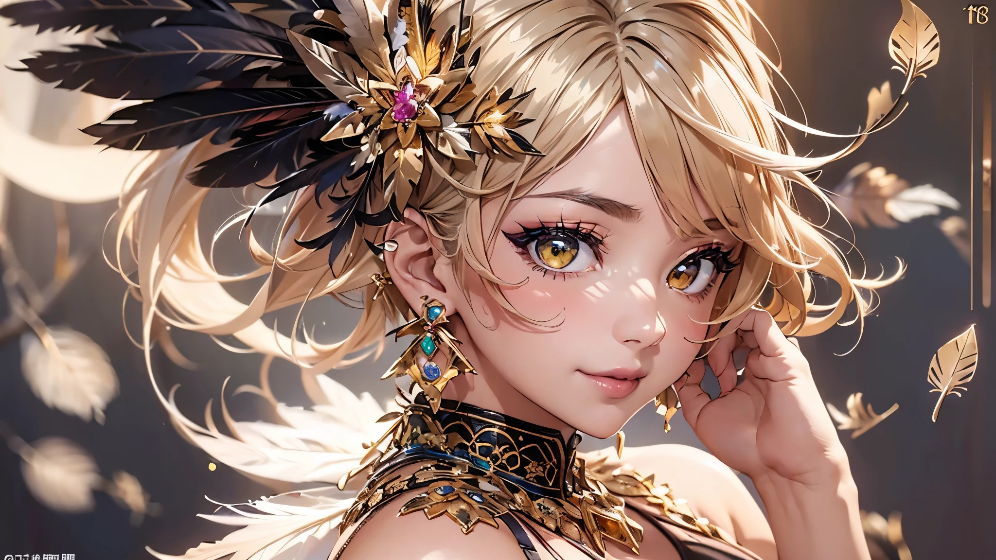 過去最高のmasterpiece、beautiful美しさ, 3D two-dimensional, rich, blonde, skirt, stockings, high heels, star、(Highly detailed CG Unity 8K wallpaper),(masterpiece), (最高quality), (Super detailed), (best work),(best shadow), (sharp eyeliner, eye shadow, fine eye:1.1), (超High resolution,realistic,最高quality,realistic),(8K,RAW photo,最高quality,star),mature woman、sensual curves、huge breasts、thighs、bubble、お尻のmasterpiece, 最高quality, Super detailed, full body shot, mature woman, beautiful mature woman, nightgown and underwear, enchanting smile, thick lips, Chubby lips, blush, looking at the viewer, provocative expression, beautifulhair型, cleavage, Plump、curvy hips、attractive face、sexy lingerie、an inviting gaze、Expression of emotions、Lewd underwear、(((erotic see-through lingerie set)))、Standing position、gorgeous accessories 、big breastsの女性, bare shoulders, 金色のhair, colored feather, metal ornaments, colored flowers, particle, light, (masterpiece, 最高quality, 最高quality, official art, beautiful and aesthetic:1.2), (1 girl:1.3), very detailed,(fractal art:1.1),(colorful:1.1)、(flowers:1.3),most detailed,(zentangle:1.2), (dynamic pose), (abstract background:1.3), (shiny skin), (lots of colors :1.4), ,(earrings:1.4), (feather:1.4),masterpiece, 最高quality, Super detailed, 30~40 years, full body shot, beautiful 、さまざまなhair型，gold headband，plump breasts，beautiful，greek clothing，Tulle covers the breasts，perfectly proportioned, detailed clothing details,marble，god statue，cinematic lighting, film grain, 8K, masterpiece, Super detailed, high detail, 高quality, High resolution,(((NSFW:1.2)))、exposed chest、Openwork decoration，(((see through dress)))、(((解剖学的に正しいbody))) , 最高quality, Super detailed, (((Lewd underwear)))、raise your butt, from below, (((R-18)))、thighs, big breasts, Are standing, cowboy shot, blush, (((1 girl))), (masterpiece:1.3), (High resolution), (8K), (very detailed), perfect face, Nice eye and face, (((最高quality))), (Super detailed), detailed face and eye, (alone), beautifuleye,(((sexy pose)))、(((整ったbig breasts)))、((beautiful eye))、luxury、(((超High resolution)))、(((detailed description)))、(((ぽっちゃりbody型)))、(((解剖学的構造に一致したbodyの部位)))、beautiful長いまつ毛、バランスのとれたbody型,2 feet、Just the right size for your legs and arms、Fishnet tights、glamorous、(((Clear white and black eye)))、lipstick、Sparkling、(Undistorted face, eye, body)、jewelry、gem、(長くカールしたbeautifulまつ毛)、(((バランス良いbeautiful胸)))、(transparent, Exquisite skin:1.2)、(((完璧なglamorousボディー)))、actress face、Super beautiful、Cute smile、Healing beauty、Flower shower、完璧なeye、realistic depiction、Super sexy、glossy、Glamorous、double eyelids、Good dark makeup、makeup、ぼやけていないeye , expensive_quality, expensive_solve, masterpiece*I wore, whitespace, colorful, 1 girl, alone, white_hair, prism hair, [pink|green] eye, gradient eye, multicolored eye, shine eye, shine, Sparkling, shine white particles, wind lift, full_body, Severe,