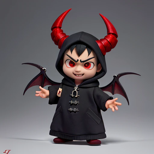 A demon baby with beady, fiery red eyes, sharp horns perch on a plush, Trono obsidiano. O artista, Liu Chang, expertly created this masterpiece with impeccable attention to detail and the highest quality standards. Rendered in stunning 8k resolution, this cyberpunk-inspired artwork at Pisif Art Station captures the essence of Guwiz style. Assisting in the creative conception is the renowned artist, Sakimican Frank Franzeta. The demon baby&#39;s gothic makeup enhances her captivating appearance, com olhos esfumados e batom preto que acentua seu sorriso travesso. com curto, cabelo elegante emoldurando seu rosto travesso, the demon baby wears a gothic-inspired ensemble - a black hoodie