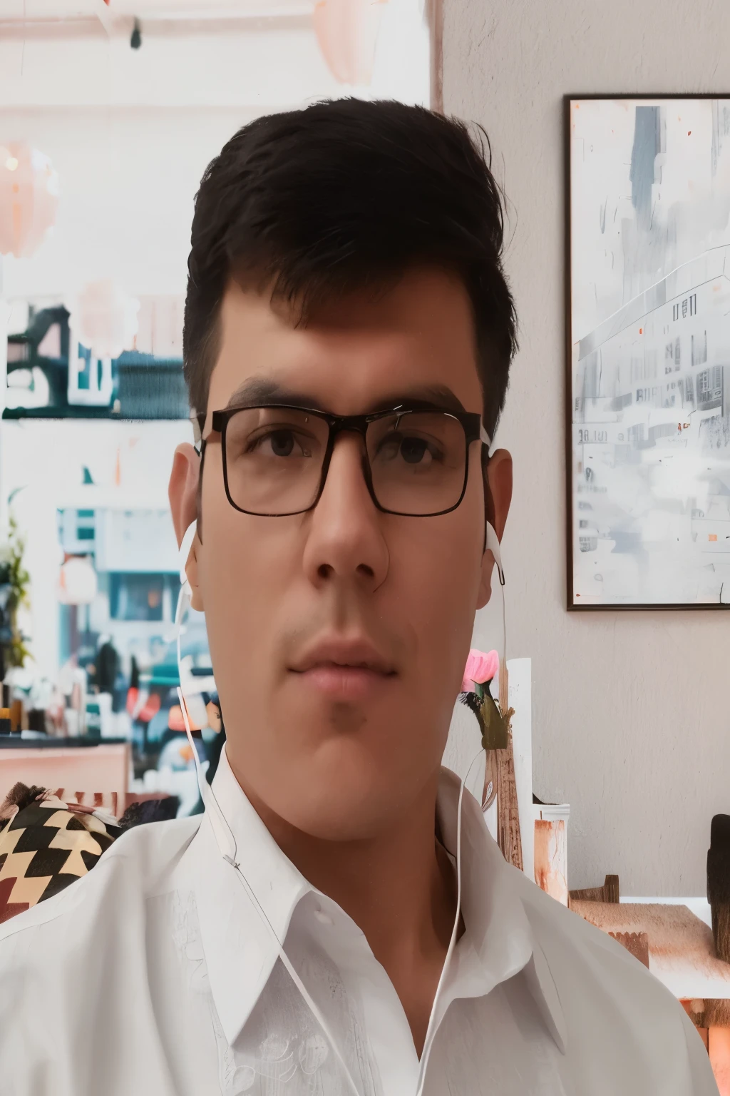 there is a man with glasses and a white shirt with earphones, aykut aydogdu, khyzyl saleem, christian orrillo, andres rios, mohamed chahin, ash thorp khyzyl saleem, avatar image, zigor samaniego, frontal picture, victor maristane, professional picture, aykut aydogdu zener