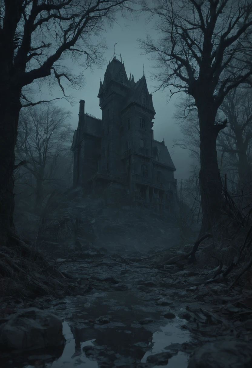 Eerie Place, by Rodney Joseph Byrne, best quality, masterpiece, 8k