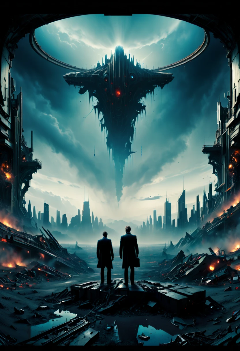 Eerie place, movie "Daybreakers", panoramic, Ultra high saturation, (best quality, masterpiece, Representative work, official art, Professional, 8k)