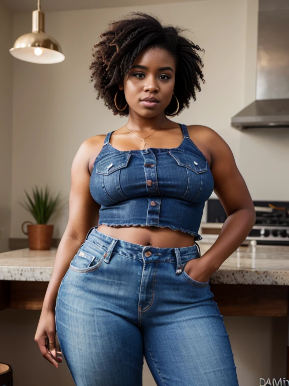 afro-américain de 22 ans, surréaliste super sexy, actrice de porno, gros culs, poitrine d'ange, corps de fée, demi culotte  jeans, coiffe artisanale, influenceuse réseaux, 8K