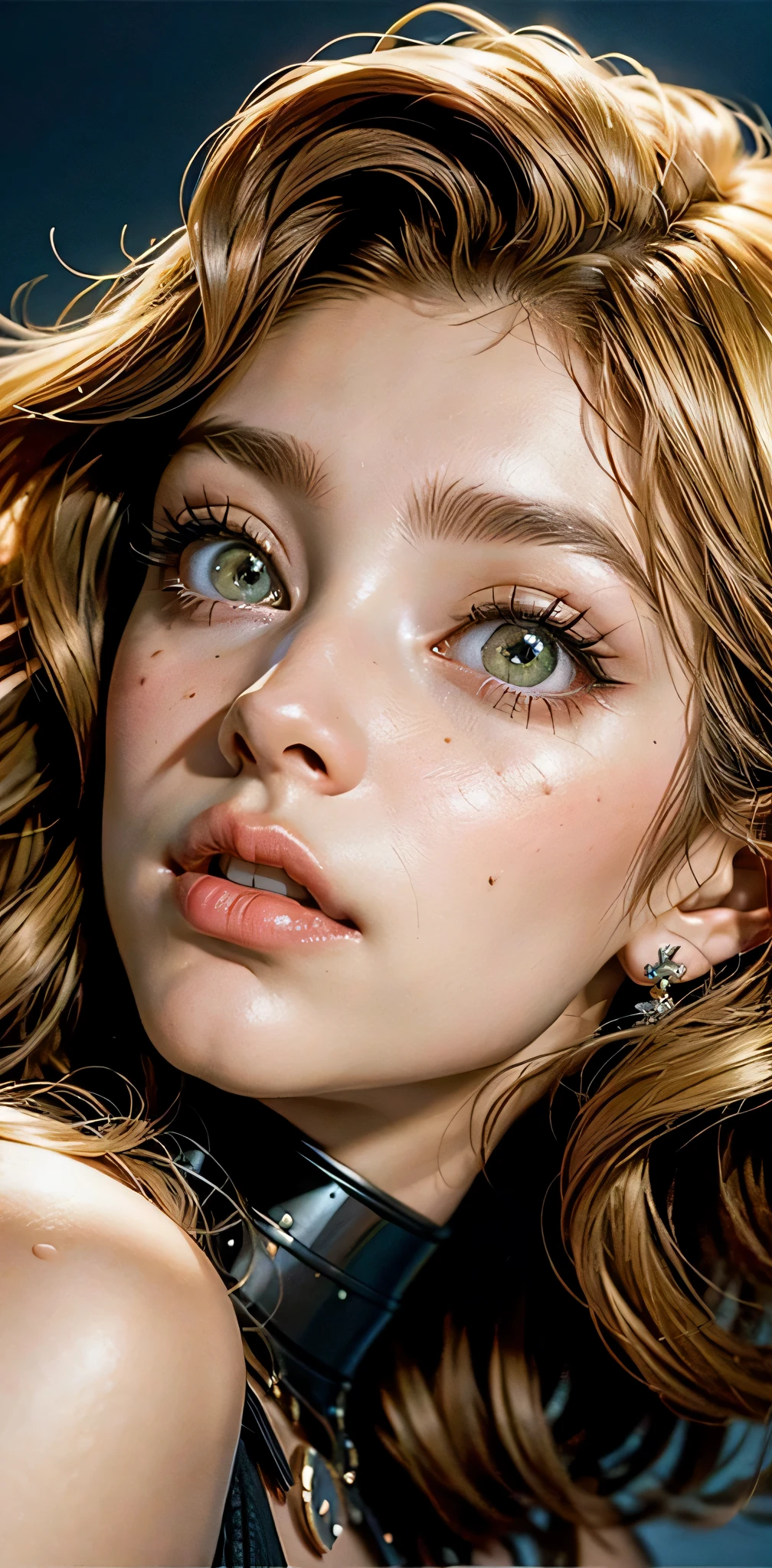 na cama, Liying em suas costas, kissing lips, foco facial, pele molhada, redhead, Blonde hair, Sardas, cabelos longos e lisos, Juventude europeia, Corpo Perfeito, (Rosto detalhado:1.2), (Olhos detalhados:1.2), fotorrealismo da moda, fotografia, agudeza, unique 850 4, Koda850 k portrait camera, F1.6 lentes, Cor rica, textura hiper-realista, textura de luz espetacular, arte surreal, Cinestil 800 mecanismo de moda,