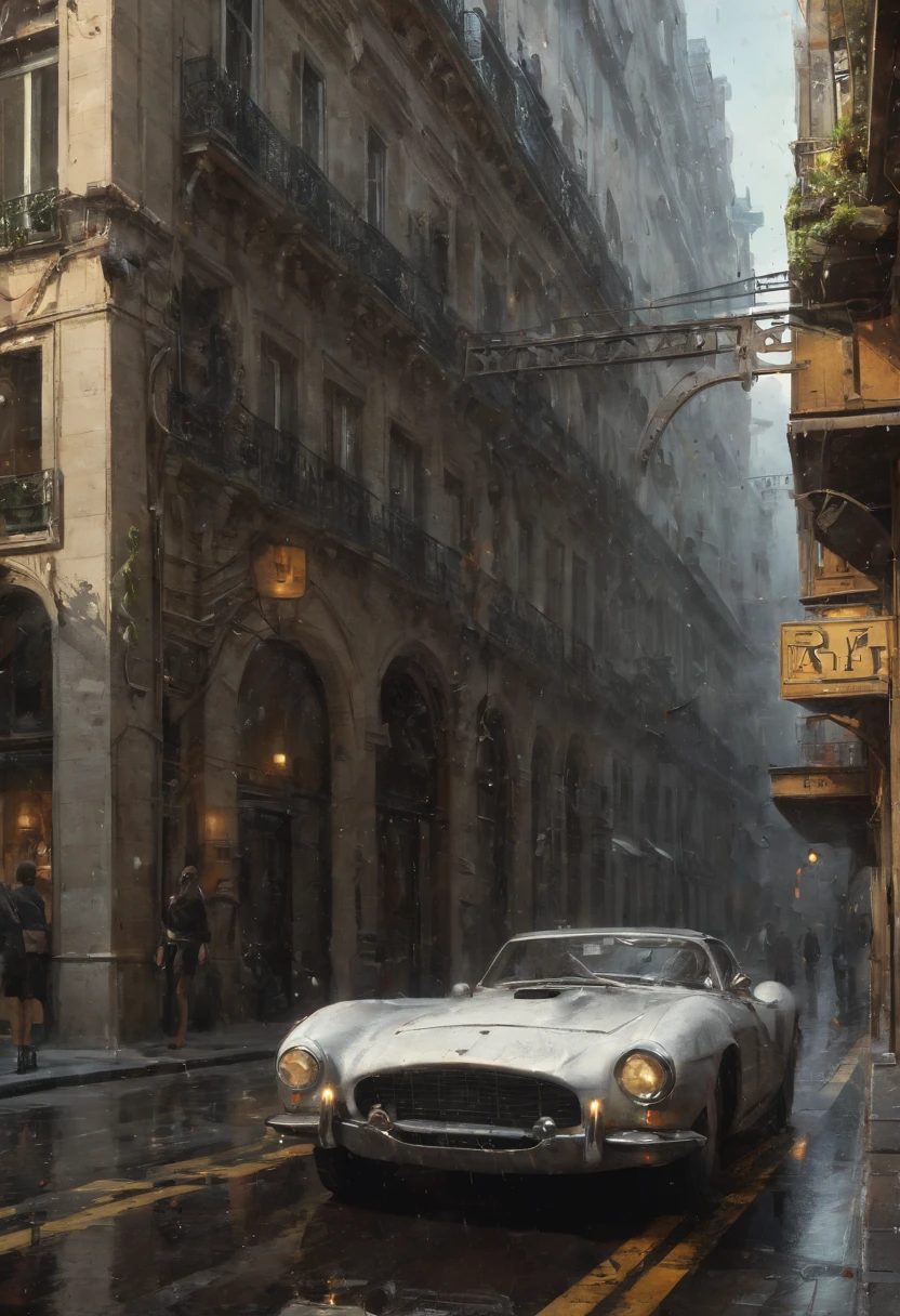 blkmndy, olpntng style, Steampunk sports car cruising the streets of Paris, wet street with reflections, intricate artwork masterpiece, ominous, matte painting movie poster, octane render, golden ratio, trending on cgsociety, intricate, epic, trending on artstation, by artgerm, by h. r. giger and beksinski, ominous, matte painting movie poster, golden ratio, trending on cgsociety, highly detailed, vibrant, production cinematic character render, ultra high quality model, digital painting, oil painting, heavy strokes, paint dripping, oil painting, heavy strokes, paint dripping, oil painting, heavy strokes, paint dripping, low poly, isometric art, 3d art, high detail, concept art, traiding on behance, ray tracing, smooth, sharp focus, ethereal lighting, oil painting, heavy strokes, paint dripping, black and white, comic style