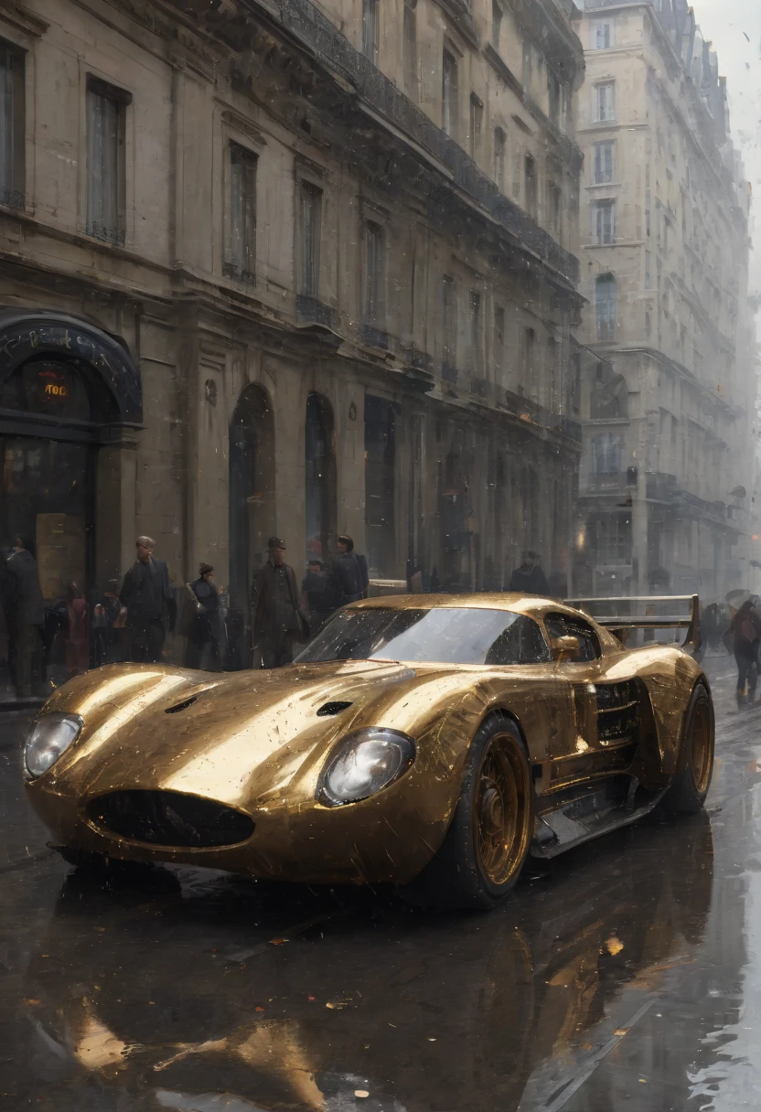 blkmndy, olpntng style, Steampunk sports car cruising the streets of Paris, wet street with reflections, intricate artwork masterpiece, ominous, matte painting movie poster, octane render, golden ratio, trending on cgsociety, intricate, epic, trending on artstation, by artgerm, by h. r. giger and beksinski, ominous, matte painting movie poster, golden ratio, trending on cgsociety, highly detailed, vibrant, production cinematic character render, ultra high quality model, digital painting, oil painting, heavy strokes, paint dripping, oil painting, heavy strokes, paint dripping, oil painting, heavy strokes, paint dripping, low poly, isometric art, 3d art, high detail, concept art, traiding on behance, ray tracing, smooth, sharp focus, ethereal lighting, oil painting, heavy strokes, paint dripping, black and white, comic style