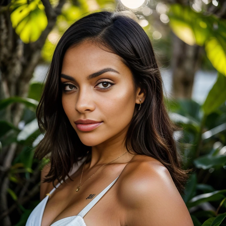 Hermosa morena con reflejos rubios, (22 years, rostro inocente, cabello ondulado natural, ojos azules), foto cruda 70mm (Retrato de cabeza y hombros), en la noche, mujer hermosa deseable, sujetador con transparencias deja entrever sus bonitos pechos naturales, Sharp focus, adentro, piel detallada, poros, arrugas, mirada seductora, mirada sexy provocativa, cuarto oscuro con una luz tenue, ambiente oscuro, ademas es modelo de only fans((cuerpo completo, tiro de cuerpo completo)), ((Todo el cuerpo)= 