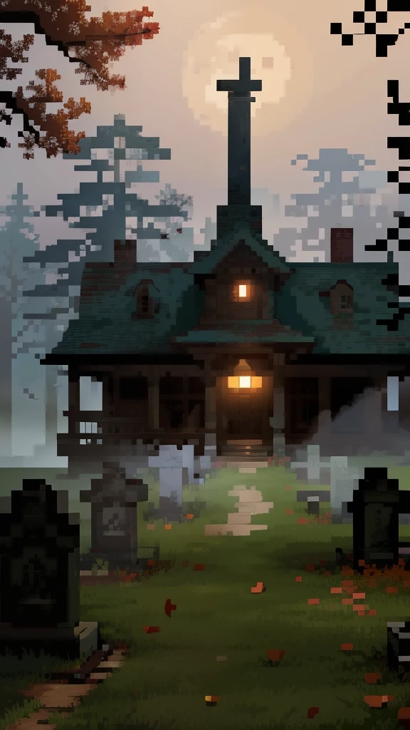 1. Woman, early 30s, long dark hair with bangs covering one eye, pale complexion, narrowed gaze, holding an old lantern, abandoned mansion, eery silence, cobwebs, creaky floorboards, dimly lit, high level of detail, realism, vintage dress, veil, mysterious aura, empty rooms, dusty furniture
2. Spooky forest, foggy night, full moon rising, trees with gnarled branches reaching out, hollowed-out tree trunks, mist swirling around, crickets chirping, dead leaves on the ground, old gravestones peeking through, moss covering the ground, eerie whispers,