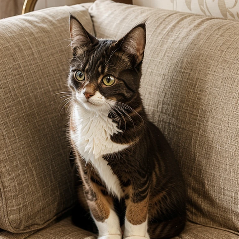 Cute cat on the sofa