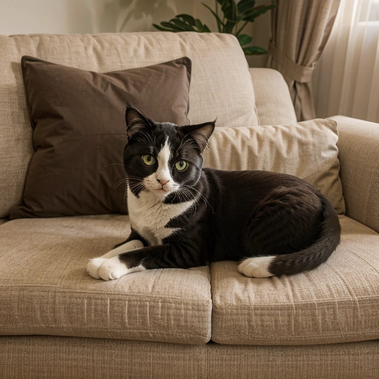 Cute cat on the sofa 