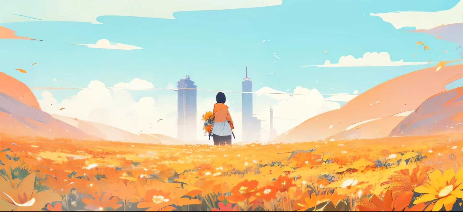 Orange flowers。