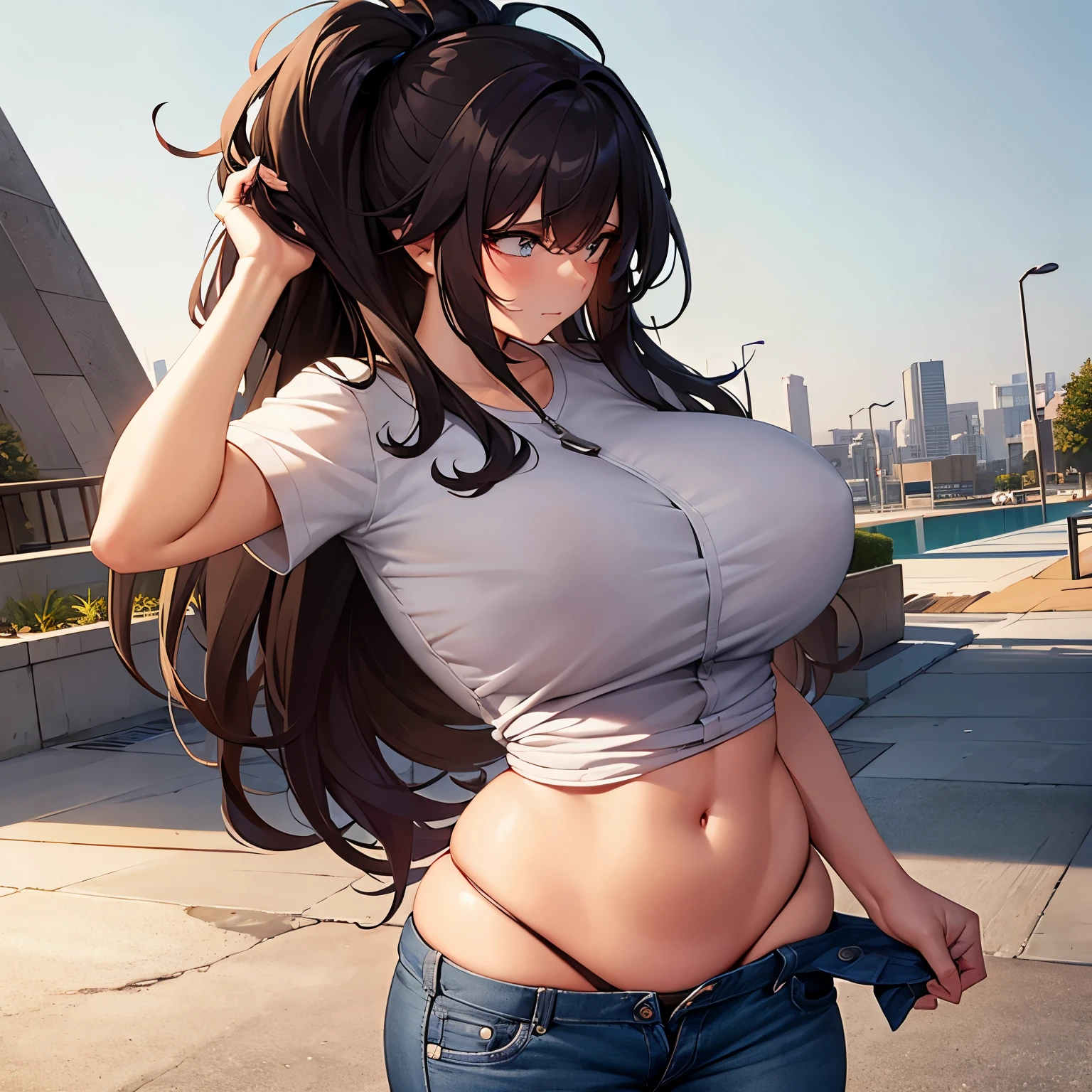 Girl couldn’t hold it in, and released the largest poop in her pants
