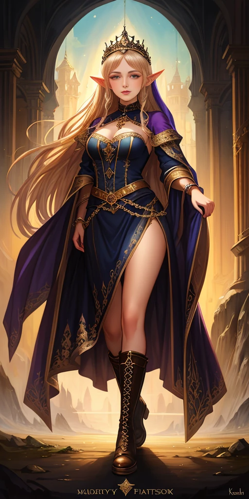 full body of a woman in a dress with a veil, feet together, standing feet together, militar boots, beautiful fantasy maiden, beautiful fantasy art portrait, fantasy victorian art, medieval fantasy art, beautiful and elegant elf queen, portrait of queen of light, fantasy portrait art, gothic fantasy art, portrait of an elf queen, karol bak uhd, a beautiful fantasy empress, fantasy art portrait