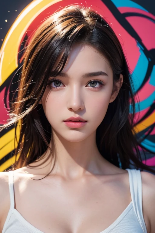 best quality,highres,masterpiece:1.2,ultra-detailed,realistic,portrait,illustration,digital art,vibrant colors,professional,sharp focus,beautiful detailed eyes,beautiful detailed lips,detailed hair,delicate features,soft skin,light and shadows,subtle highlights,creative composition,stylized background,contrast,artist interpretation,numerical display,artistic style,eye-catching design,modern concept,creative expression,clean lines,smooth blending,depth and dimension,high resolution,visible brush strokes,rich texture,bold colors,pop art influence,digital painting,surreal elements,vivid imagination,unique perspective,engaging storytelling,impressive artistry,imagination unleashed