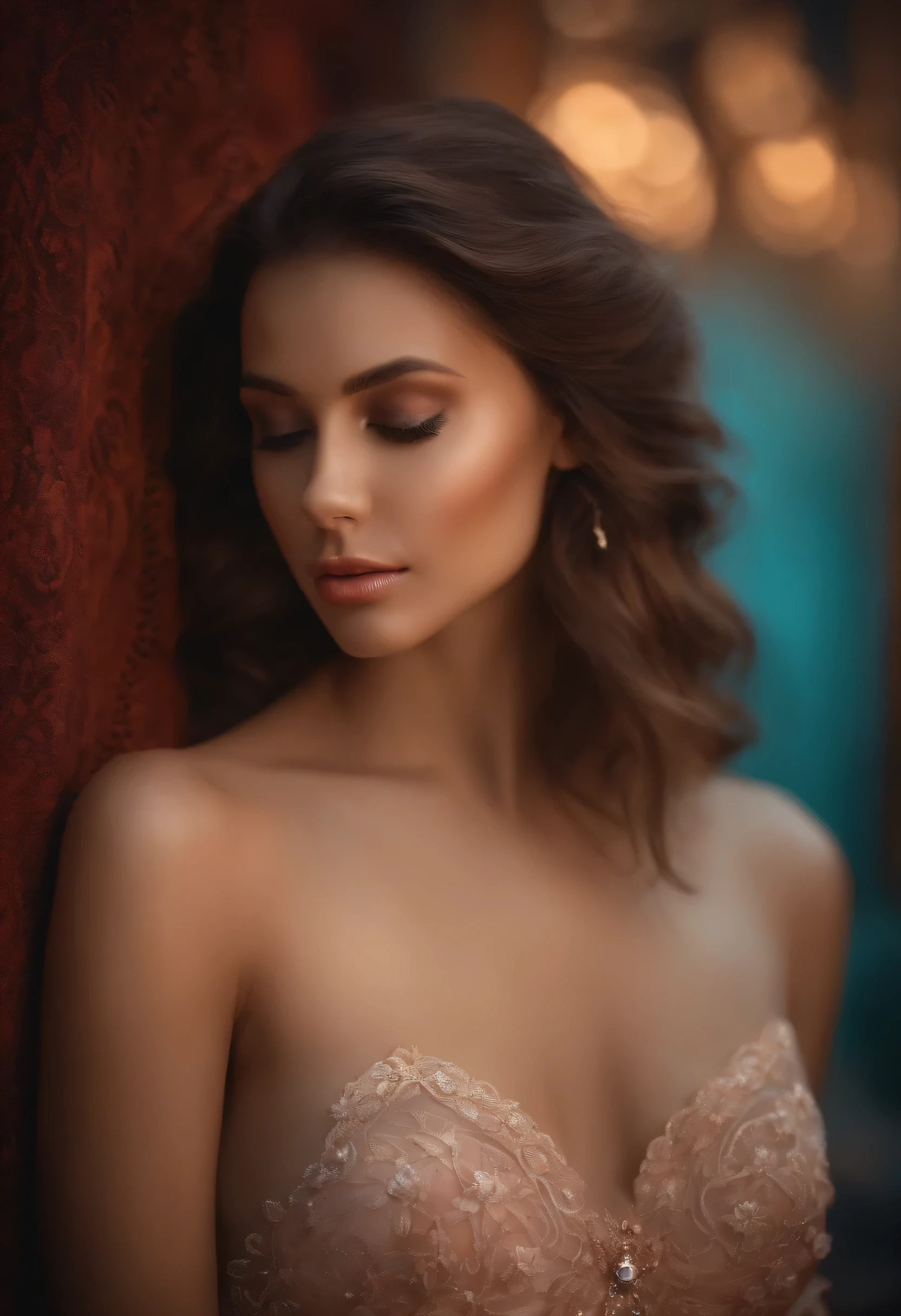 ((Medianoche, necesitar, 8k, tmasterpiece:1.3)), Ganzkörperesbian, piernas largas, Fokaloren:1.2, Figura perfecta mujer hermosa:1.4, Abdominales delgados:1.1, ((Brown Dark Hair, teta enorme:1.2 )), (Transparente por debajo, bragas transparentes, De pie:1.2), ((Escena urbana callejera, El Techo:1.3)), Highly Detailed Face and Skin Texture, Un ojo detallado, 双眼皮