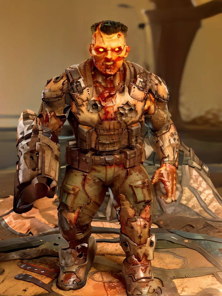 Tom Holland as a zombie, mesh shirt, no pants, only shoes, rotting body, neon orange eyes, ventablack hair