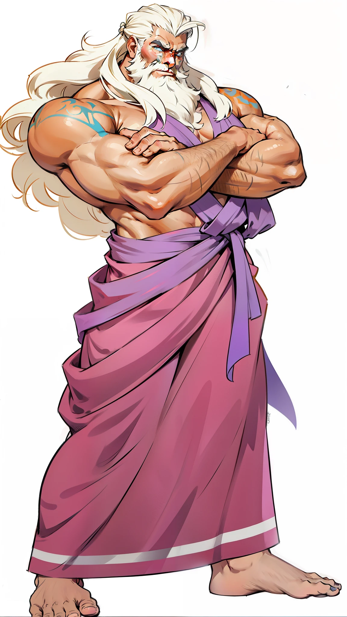 Zeus, hercules disney, une caricature d'un homme vêtu d'une robe violette avec une barbe, Megara, Porter la toge, porter une toge, gros plan du corps entier, portrait of Megara, Toge romaine., la déesse grecque aphrotite, art officiel, porter une toge and sandals, Vue complète du corps à distance, la déesse Héra a l'air en colère, vue de côté