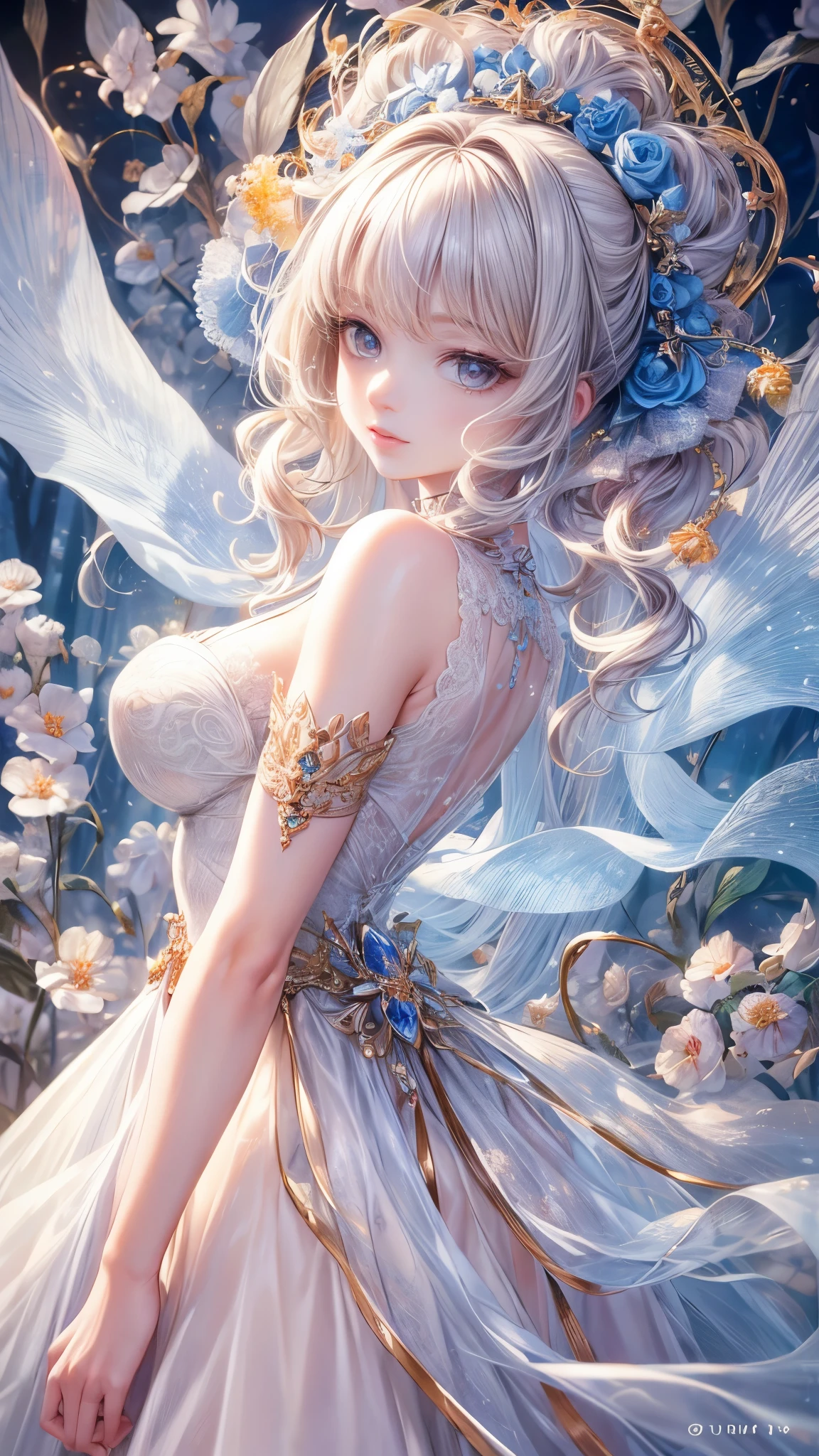 fantasic illustration, masterpiece:1.2, highest quality, highres, 16k, beautiful detailed, ultra-realistic, photo realistic:1.37, young girl, beautiful cute
firefly spirit princess, lying back in meadow lake, growing golden eyes, shining pupils, blushed cheek, shiny rosy lips, beautiful delicate(hair, face, eyes, pupils,dress,glass shoes), middle breasts
