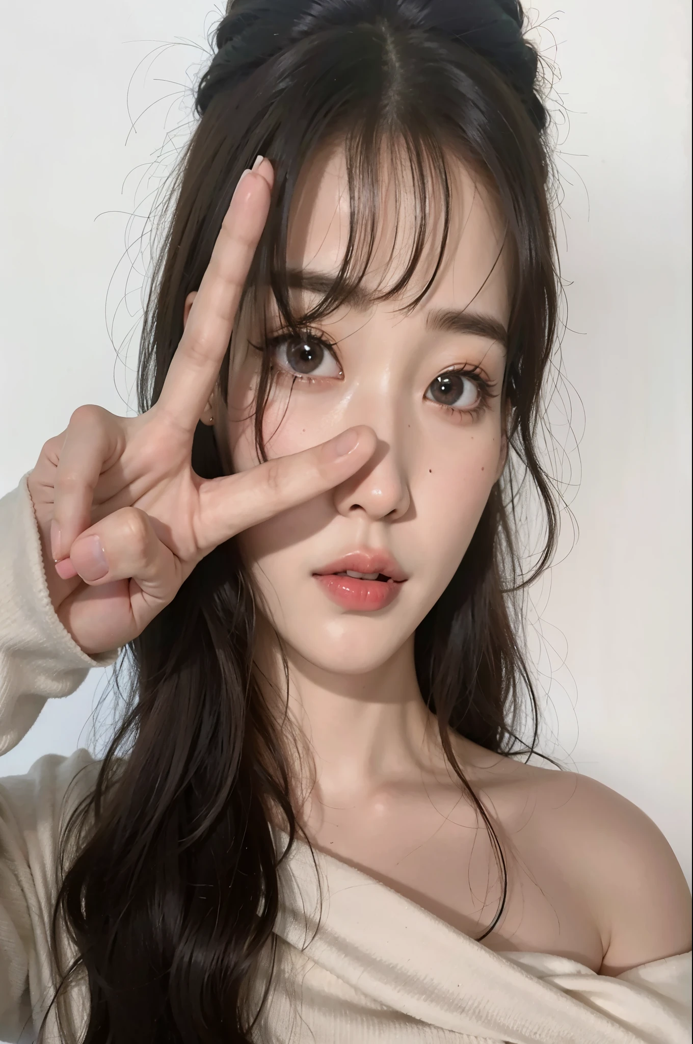 hay una mujer haciendo un signo de la paz con los dedos, dilraba dilmurat, Hye Kyo song, aparcar desde-min, Jinyoung Shin, heonhwa choe, lee ji - eun, lee ji-eun, jaeyeon nam, Lalisa Manobal, jennie rosa negro, Hwang se - es, sol yunjoo, linda actriz coreana