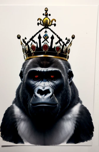 GORILLA WITH A ROYAL CROWN ON HEAD DRAWN WITH INK OUTLINES, Mehrdimensionales Quillingpapier, Kunst, Chibi,
Yang08k, Nice, bunt,
Meisterwerke, top quality, best quality, official Kunst, Nice and aesthetic,((8k ultrarealistisch))