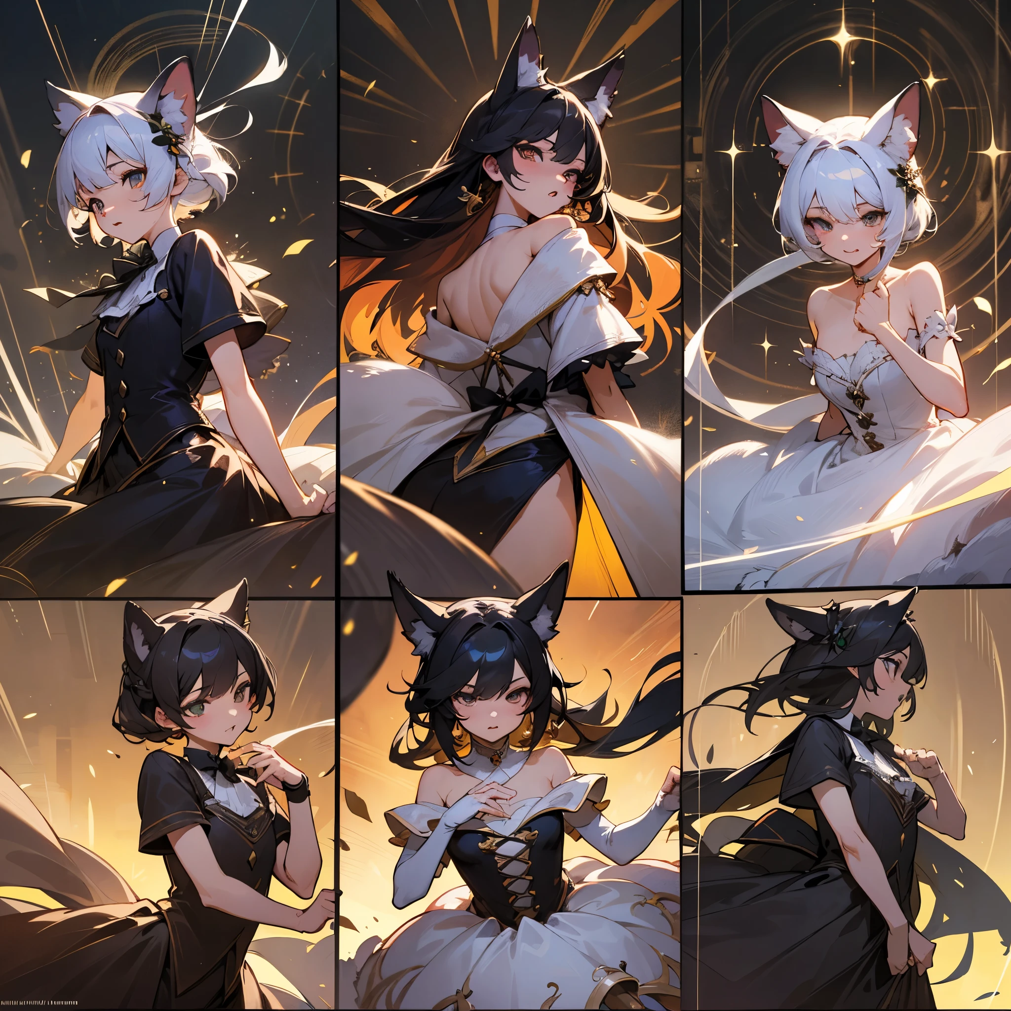 top quality, best quality, High-quality illustrations, masterpiece, super high resolution, detailed background, ballet, Singin' in the Rain, show, 6+boys, 6+girls, absurdres(highly detailed beautiful face and eyes)perfect anatomy, expression, good lighting, cinematic shadow(kemono, furry anthro)assorted poses, dynamic angle,