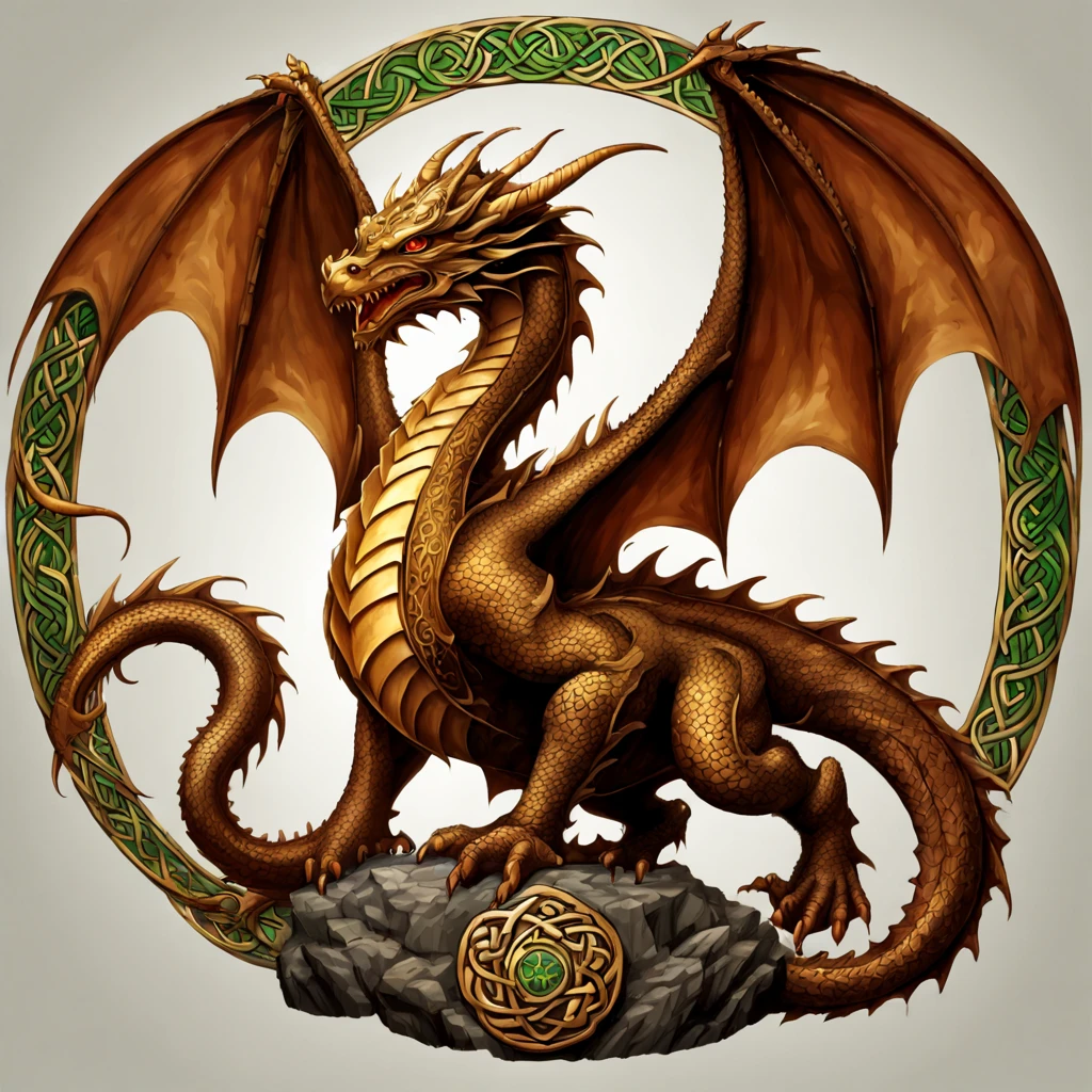 Eradicator Plasmacatapult Dragon in Celtic art style