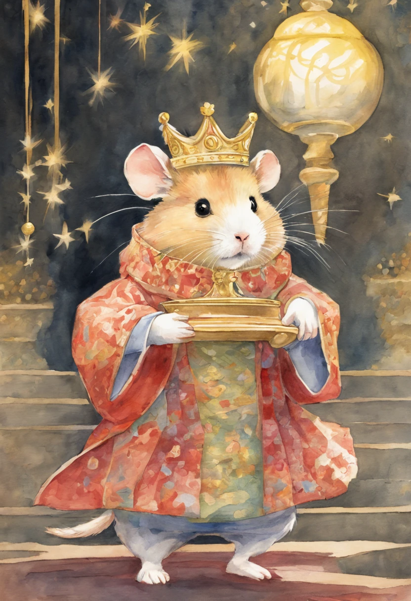 ((danceハムスター)),((Hanabubuki)),dance,raise your hand,jump,open your mouth,indoor,masterpiece,highest quality,Fluffy hamsters,a bit,cute,fun,happiness,,Fashionable scenery,Sparklingエフェクト,celebration,anatomically correct,All the best,最高にcuteハムスター,cuteハムスター,,fantasy,randolph caldecott style,enlightenment,watercolor painting,gentle shades,((Hanabubuki)),Sparkling,star,light,sequins,crown,The king's cloak,Holding up the trophy