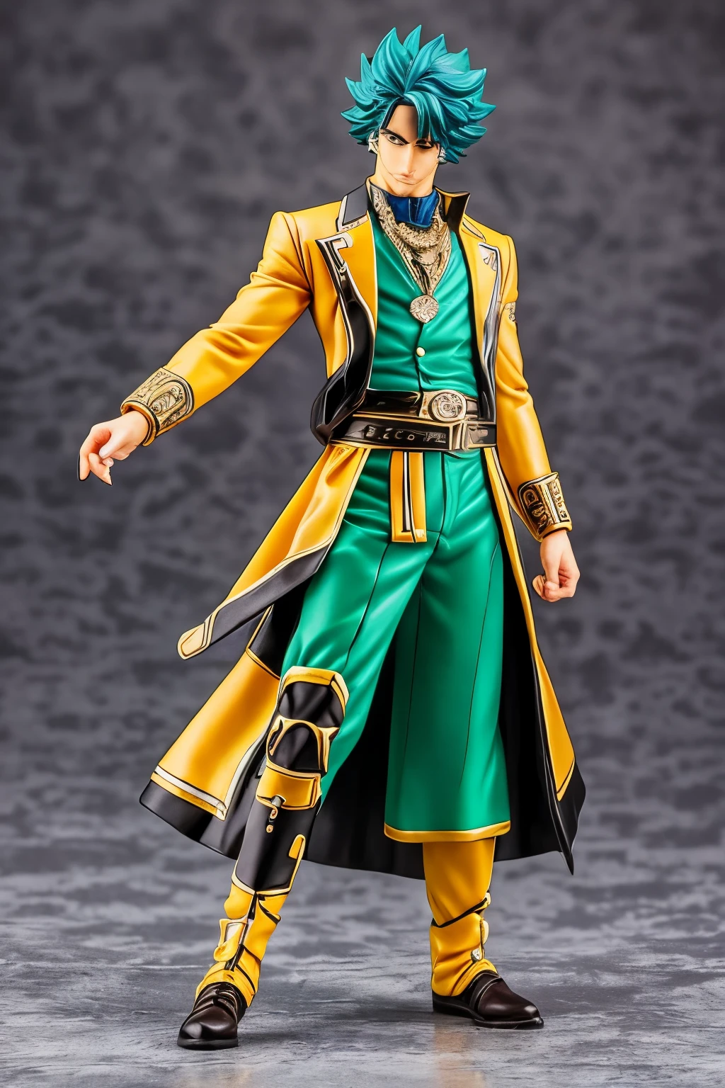 A humanoid Stand figure from JOJO's Bizarre Adventure, masterfully crafted by Hirohiko Araki in stunning detail, exhibiting an enigmatic and mysterious aura. S2, high definition Brings out the unique textures and intricate lines, capturing the quirky and dynamic personality of the character. This exquisite piece of art radiates a captivating energy, transporting the viewer into the whimsical world of JOJO. A masterclass in S2 artistry, this meticulously detailed Stand figure is sure to leave an indelible impression.