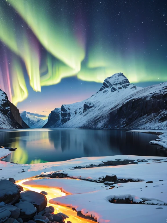 Photographie ; HD; Islande; pays Islande; voyage Islande ; paysage; landscapes like these are just pure art ; eau; cascade; montagnes; Aurora borealis; boreal sky; soleil de minuit;