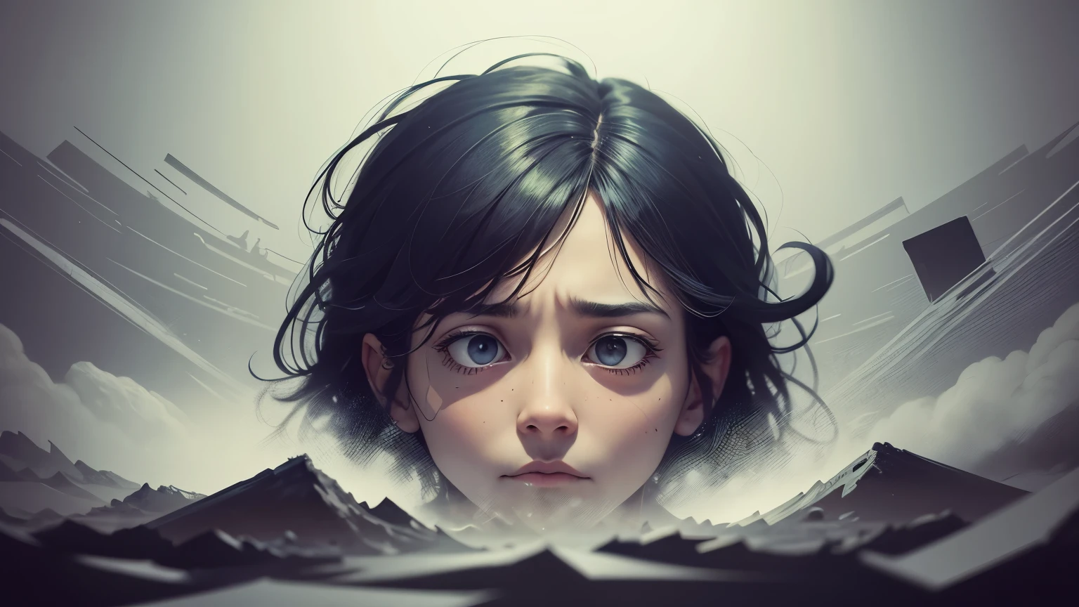 Illustration of a restless mind, with noise and distractions, representing the negative effects of stress and lack of focus.