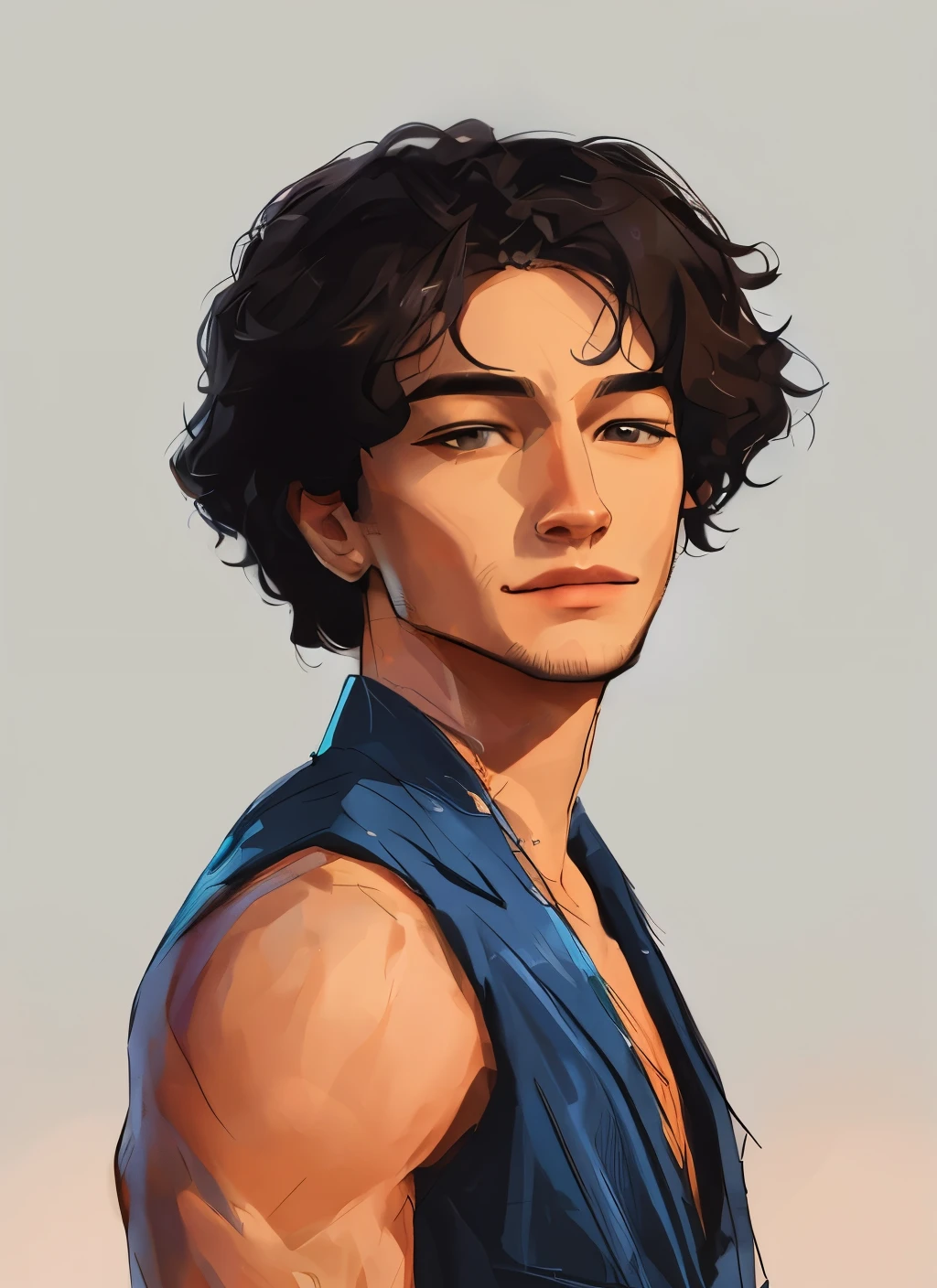 Samdoesart, um close up de um homem com uma camisa, handsome guy in demon slayer art, retrato de um homem bonito, retrato detalhado do personagem, not sam yang art style, fanart requintada altamente detalhada, retrato de arte de personagem, retrato de personagem em close, lindo rosto detalhado, handsome prince, arte de personagem masculino humano