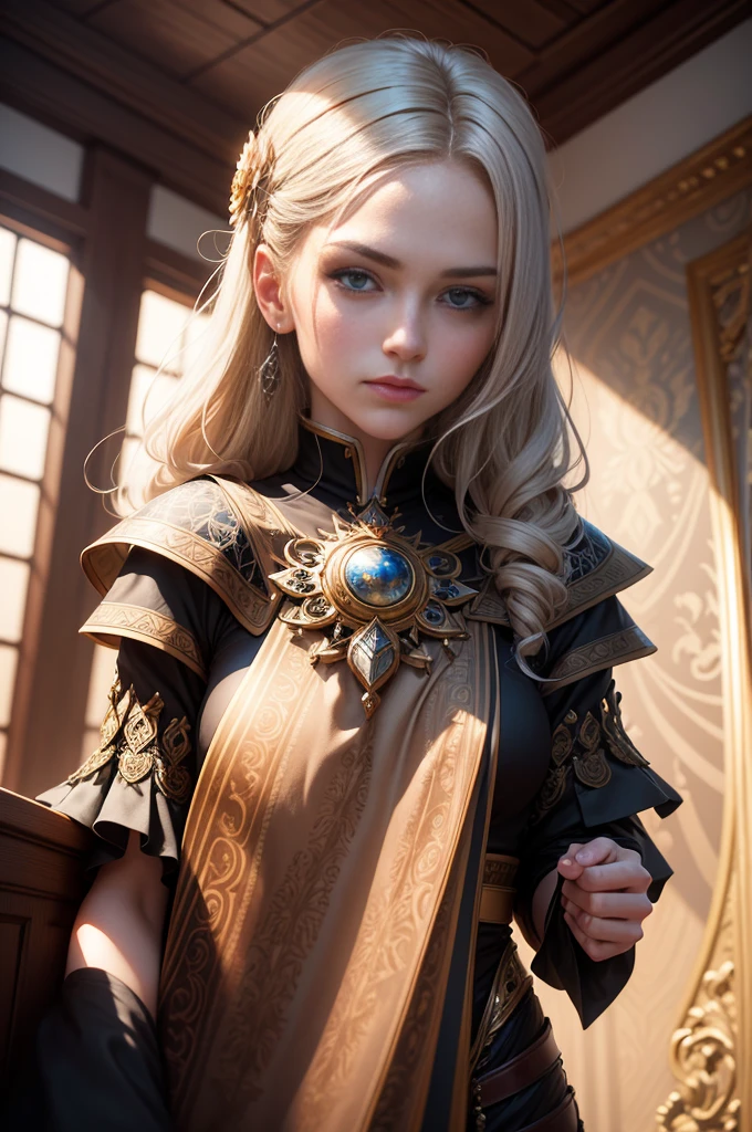 Breathtakingly beautiful portrait of the empress featuring symmetrical eyes and face, Render in 8k using Octane rendering technology. The artwork is a masterpiece of intricate art, With spectacular cinematic quality and smoothness, Sharp details. Lighting is carefully crafted in a studio setting, It will be an ultra-realistic image showing the artist's proficiency. This artwork is trending on art stations. artist name: Oleg Shcherba, John K. Vollmer, Einar Martinsen