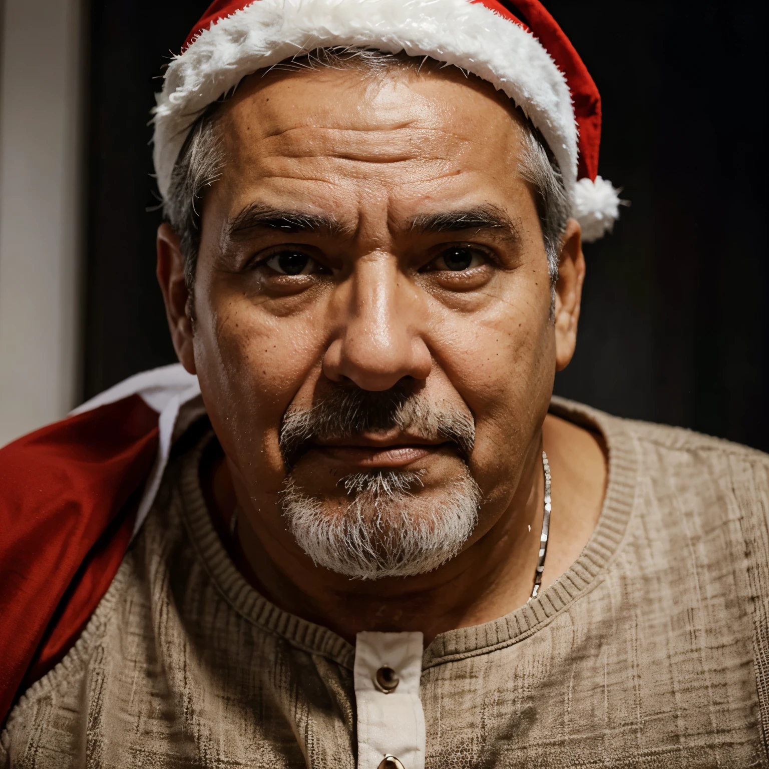 Quero que crie uma imagem de um papai Noel muito malva