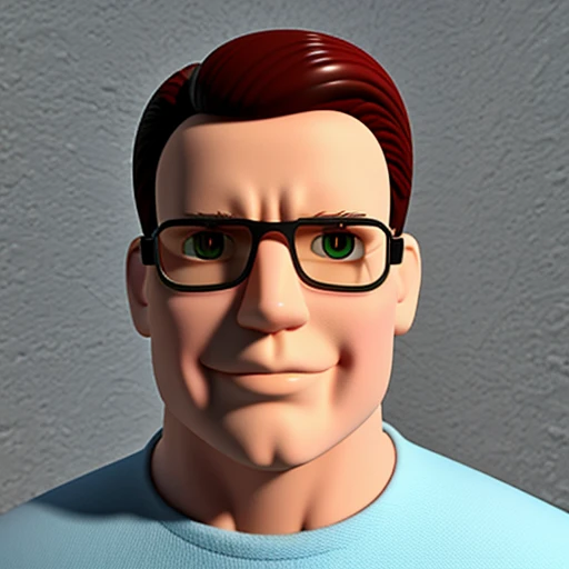 celsoricardo, retrato de meio corpo  estilo disney pixar de um homem de cabelos pretos, olhos pretos, vestindo camiseta preta. Detalhado, nitido, 3d