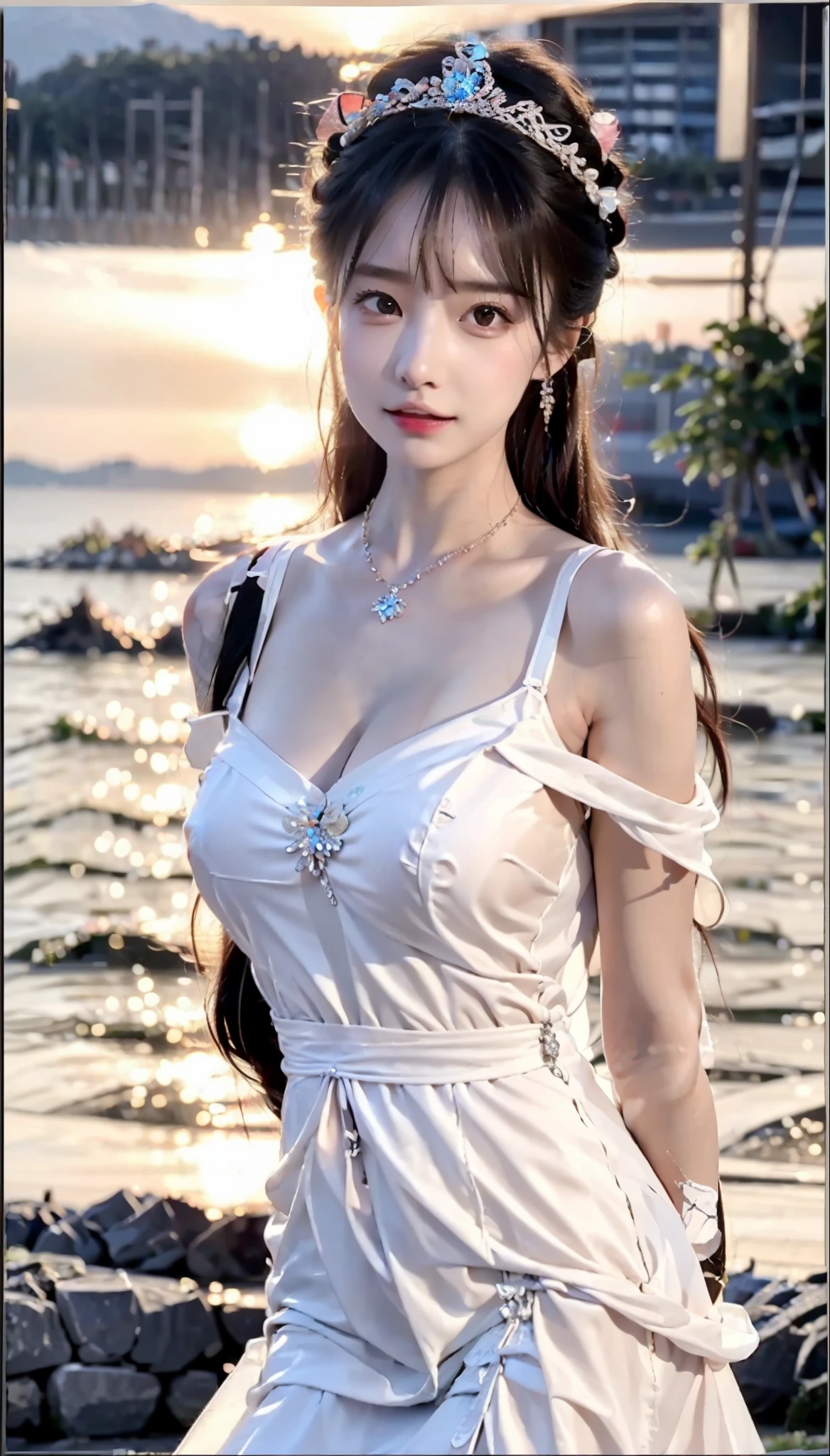 masterpiece, best quality, (actual, photo-actual:1.37), 8k, extremely delicate and beautiful, Astonishing, fine details, official art, ridiculous, incredibly ridiculous, File size is huge, Super detailed, Very detailed, Beautiful and delicate girl, 1 girl, (perfect female figure), whole body, Medium chest,