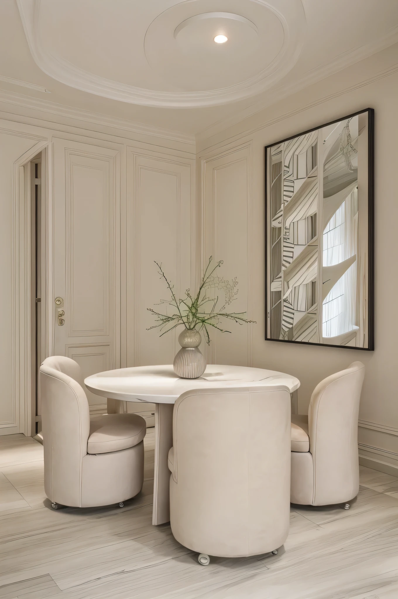 parisian style, dinning room, parisian detailed