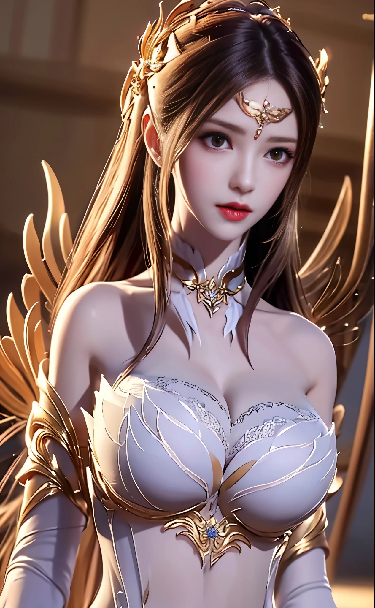 ((masterpiece, best quality;1.3)), ultra - detailed，plethora of colors，extremely detailed and beautiful background，1girl，solo，highly detailed beautiful face，beautiful  face，Angelic，Detailed angel costume in gold，Wings Angel，feater，Fantasy landscape，epic,The sword,holdingsword,undefined,Qiancheng Xue,Clear belly pocket，Erotic lingerie，with hands behind her back、huge breasts、exposing her chest、Show breasts、huge boobs，huge breasts、exposing her chest、Show breasts、huge breasts、exposing her chest、Show breasts、huge boobs，huge breasts、exposing her chest、Show breasts、huge breasts、exposing her chest、Show breasts、huge boobs，huge breasts、exposing her chest、Show breasts、huge breasts、exposing her chest、Show breasts、huge boobs，huge breasts、exposing her chest、Show breasts、huge breasts、exposing her chest、Show breasts、huge ，huge breasts、exposing her chest、Show breasts、