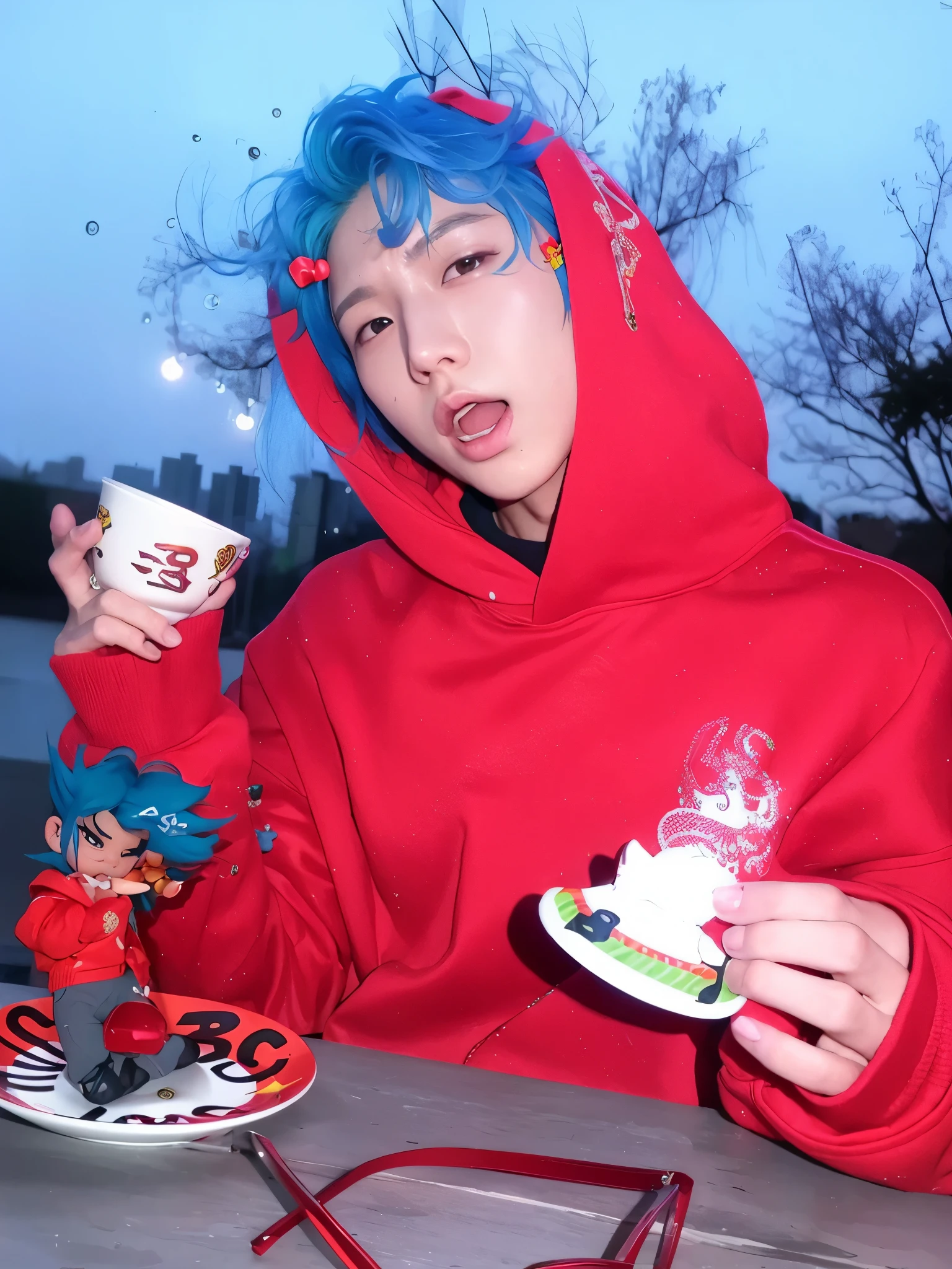 Hyunjun hur actor y idol de kpop mas realismo en el cabello y ropa.