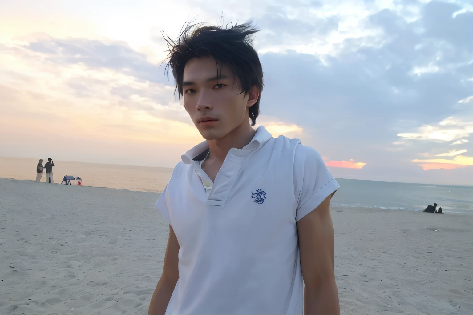 1Man, ((male model )) heaty skin, masterpiece, best quality, most handsome man in the world, by Shen Quan, prefect body, beautiful male model, an attractive man 18-24 years old aesthetic, at spring flower booming, green fields, spring, plains, trees, flower, blue sky, ruggedly handsome young man wearing a white pajamas, white jockstrap ,white cloth, shirtless Jacket over shoulder, (Male Focus), ((smooth body)), super cute, dynamic pose, cool and seductive, dramatic lighting, full body shot, full body shot, youthful face, full body, body without hair, thin and tall, fit body, dominant, Caucasian or white skin, youthful face, firm body, high definition, natural flesh tones, soft light, highly detailed, looking at viewer, photography, detailed skin, real person, realistic, photo-realistic, insanely detailed, face detail, hype maximalist, hype hyperrealism, cinematic, telephoto, lighting intricate details, highly detailed, highly detailed, digital painting, artstation, concept art, smooth, sharp focus, illustration, Unreal Engine 5, 8K, art by Ross Tran and greg rutkowski and alphonse Mucha, UHD, 8k, show only male.8k uhd, dslr, dim lighting, high quality, film grain, Fujifilm XT3, male only fan,2 mans, pair model.