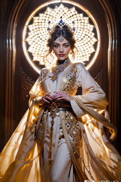 Very Beautiful Princess with Crystal Eyes Bright Hyper Realistic Ultra Detailed Full Door Kaftan Costume Cover Body Highly Detailed Ultra Realistic Centerpiece Different Types Design Full HD Face Very Beautiful Highly Detailed Ultra Realistic various types