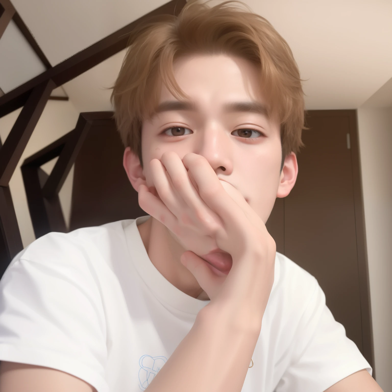 Hay un hombre con una camisa blanca y una camisa blanca, taehyung comiendo papas fritas gucci, ruan lindo vtuber, 1 7-year-old boy with a thin face, yanjun chengt, xqc, pale korean adorable face, cai xukun, kanliu666, Jung Jaehyun, tommy 1 6 years, inspirado en Bian Shoumin