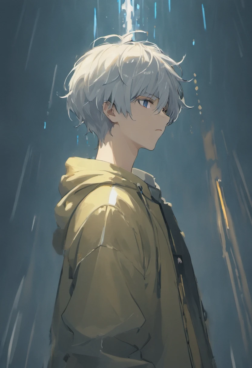 Wallpaper phone,masterpiece,best quality,8K quality,unparalleled clarity,best strokes,full body character,panoramic,telephoto lens, delicate face,Boys have very delicate fingers,sports student,Handsome boy,charming,,Shota,abdominal muscles(0.5),anime characters,white fox ears,heterochromatic eyes,look at the audience,sneering,male focus,Gray hair is messy,Take a shower in the shower,not wearing tops,Wear only blue,standing posture,The crotch is raised,Place a hand on your face,Look from the bottom up,Clear background image