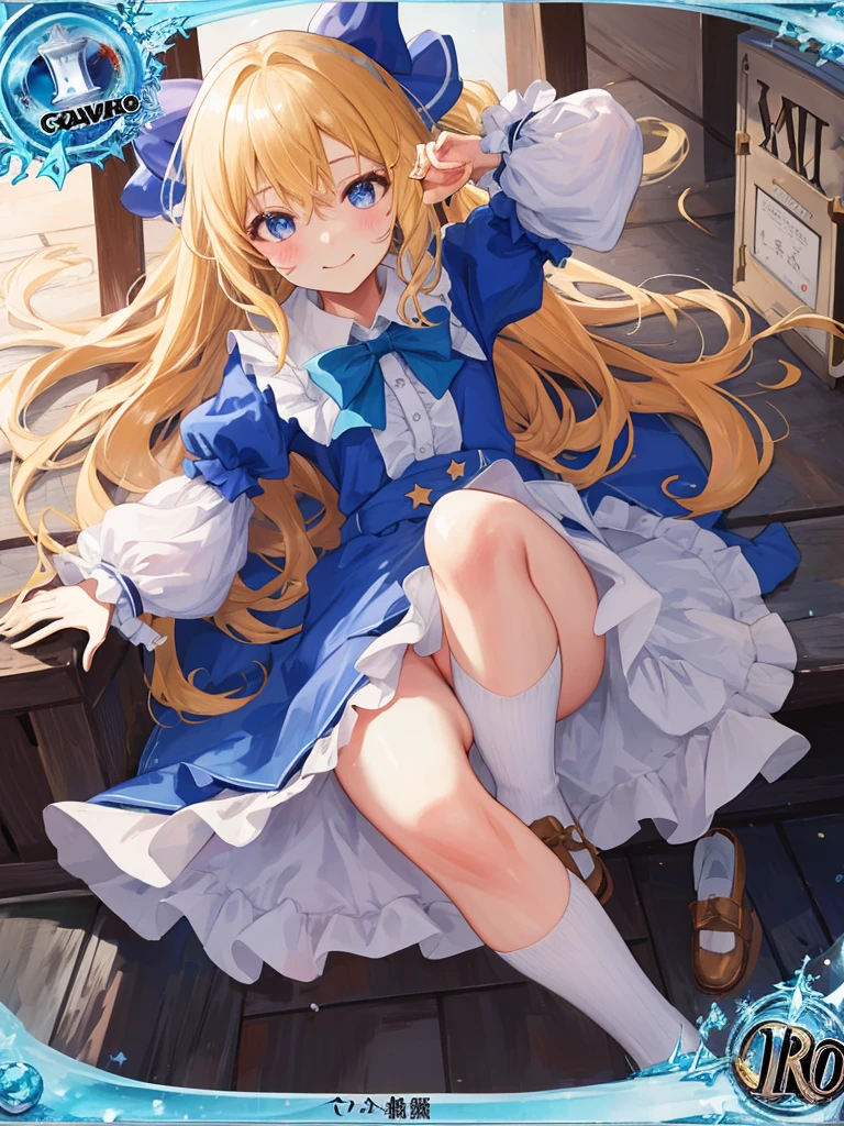 photo-realistic, (masterpiece,highest quality:1.4),(8K,RAW photo,photo-realistic:1.2), fine skin, detailed face,1 girl,japanese idol,cute face, girl, Not safe for work, (RAW photo, photo-realistic: 1.2), 1 girl, hair length,NSFW,(((NO Panties))),(((pussy))) blue eyes, blonde hair, light smile, ((shiny wavy hair)), crown, jumping, Pose seen from below, dress, bow, (clock, wonderland), ゴシックなdress, hair band, movement, looking at the viewer, short sleeve, bow hair, blue hair band, laughter, blush, put your hand on your face , ブルーdress, Alice (Alice in Wonderland), hair between eyes, 白いfrillsのレッグウェア, ((bowを青くする)), throne, puffy sleeves, Put your hand on your cheek, bangs, エプロンdress, short sleeve, ((青いbowのリボン)), long hair, (mini crown), legs protrude from the frame, frills, white ゴシックなdress,: q, masterpiece, highest quality, (worn skirt, twat, camel toe)), Not safe for work, girl, , 14, 編み込みbangs,beautiful regs,