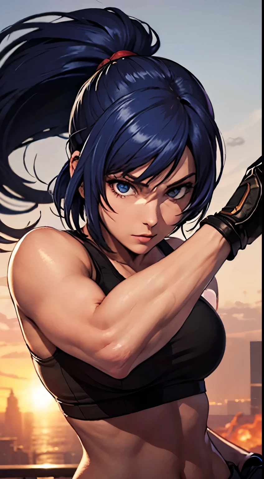 Foto de perfil, de lado, Leona heidern, kof2000, Multiple angles, registration with the police 