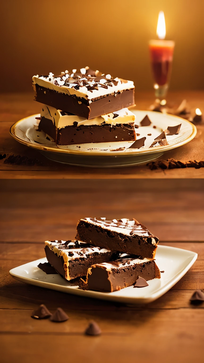 Capture a delightful and visually appealing scene that conveys the vivid longing for chocolate. The indoor setting should be well-lit, allowing for detailed shots that emphasize the textures and colors of chocolate. Utilize a 50mm lens for a focused perspective, capturing the intimate details of the craving. Aim for a high-resolution image that realistically captures the vibrancy and depth of the chocolate. Draw inspiration from photographers skilled in food photography and capturing sensory experiences on platforms like Deviantart and Behance.