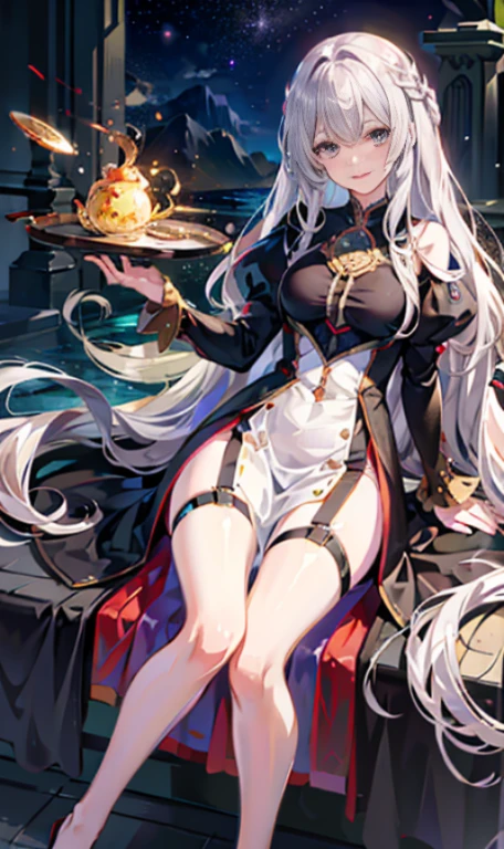 ((1 cyborg woman in a pirate outfit, pussy squirting a lot of sperm)),((just thick tentacles coming out of her pussy)),((piercing in the urethra, lilac piercing in the manilas, bare breasts, huge breasts, erect breasts, breasts lilias, biomechanical lilais pussy)),((lilias hair)),((red eyes, smile)),((facing the viewer)),((on a pirate ship, at sea during the day)),