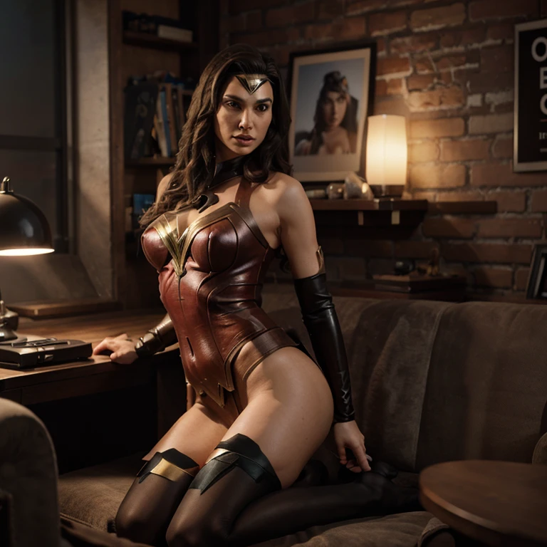 Galgadot hairy puss 3d render, cinematic, poster, photo